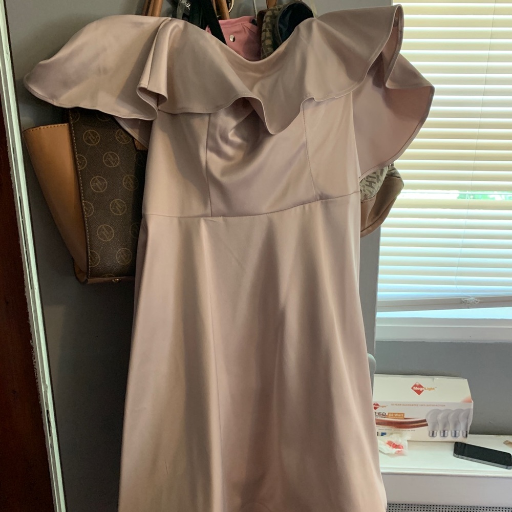 Satin Ruffle dress Size 6 NEW